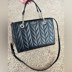 Black quilted leather Kate Spade purse